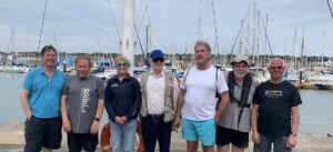 Picture of RTI crew with Pip Hare