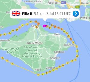 Tracker course around IOW