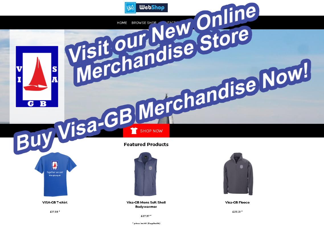 Merchandise Store Front Image example, this image shows how the merchandise website storefront looks. - It is just an image.