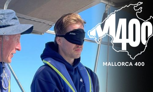 James Barlow at the Helm with blackout eye mask - News Header image